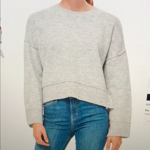 TopShop Mo Seam Detail Popper Sweater